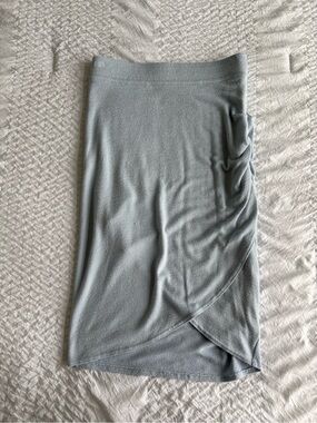 Aritzia/Wilfred Free Light Blue Knit Wrap Skirt XXS